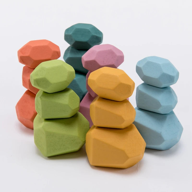 Jouet Montessori en bois – Pierres d’équilibre