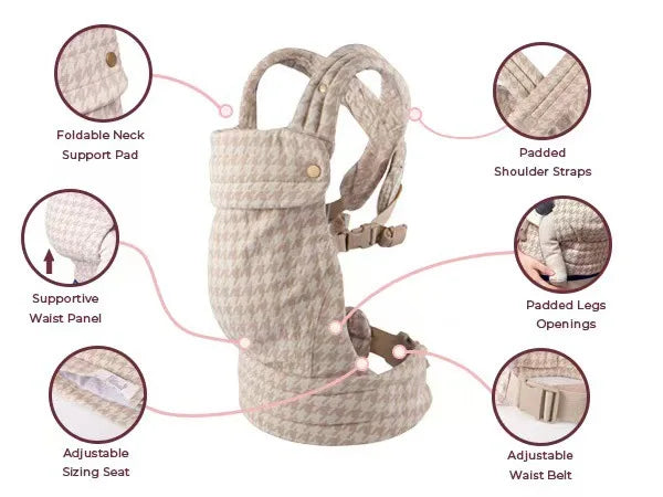 Porte-bébé ergonomique évolutif – Écharpe de portage respirante pour nouveau-né et tout-petit | Confort, sécurité et liberté de mouvement