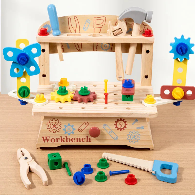 Établi en Bois pour Enfants avec Outils - Jouet Atelier Bricolage Garçon