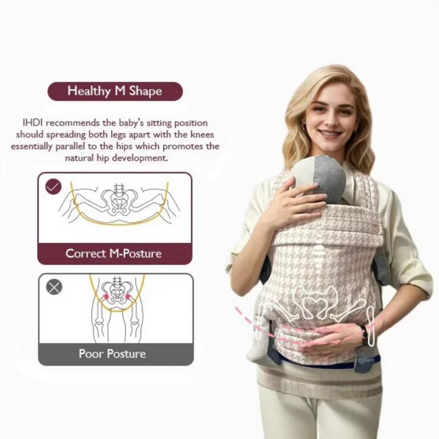 Porte-bébé ergonomique évolutif – Écharpe de portage respirante pour nouveau-né et tout-petit | Confort, sécurité et liberté de mouvement
