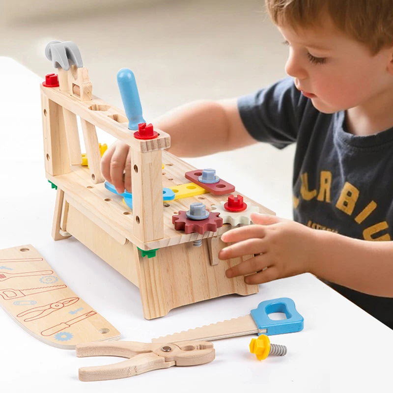 Établi en Bois pour Enfants avec Outils - Jouet Atelier Bricolage Garçon